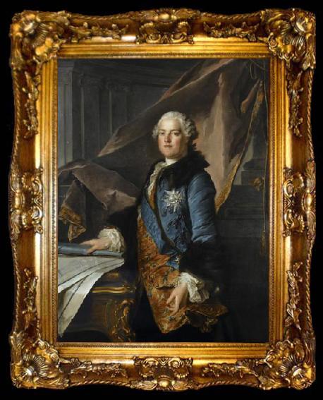 framed  Louis Tocque Retrato do Marques de Marigny, ta009-2